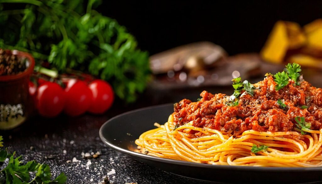 spaghetti, pasta, food, dish, meal, cuisine, delicious, tasty